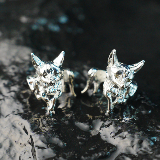 Fox Ear Wrap | Spiritual Totem Earring | Non-Pierced Ear Hook | Mystical Animal Jewelry | Handmade Nature-Inspired Gift