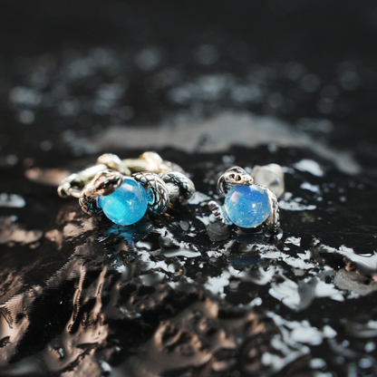 Serpent Guardian Crystal Earrings | Mystical Protection Studs | Unique Gift for Her with Spiritual Style