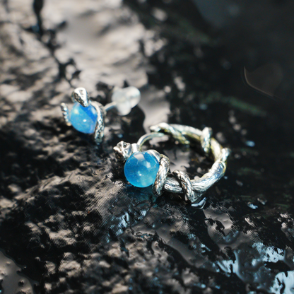 Serpent Guardian Crystal Earrings | Mystical Protection Studs | Unique Gift for Her with Spiritual Style