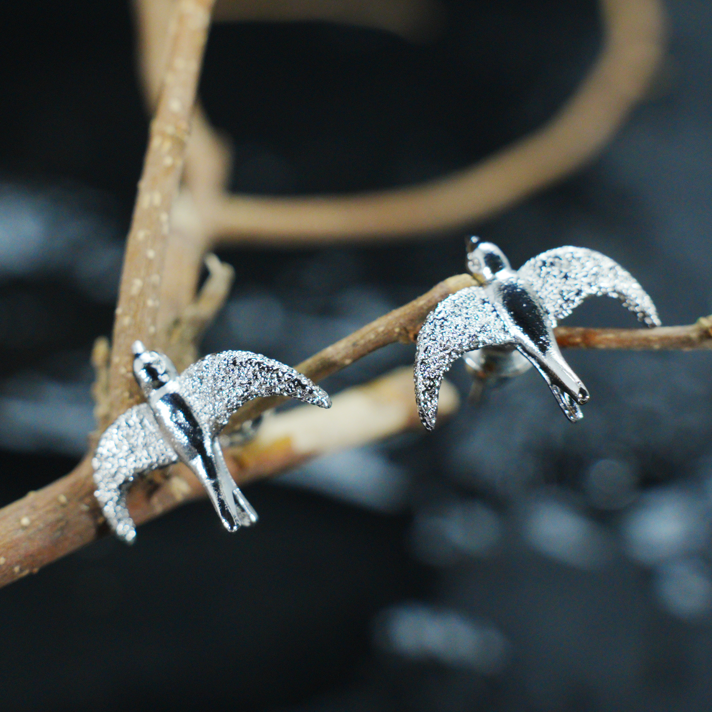Flying Bird Stud Earrings | Delicate Nature-Inspired Jewelry for Her