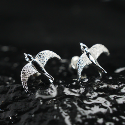 Flying Bird Stud Earrings | Delicate Nature-Inspired Jewelry for Her