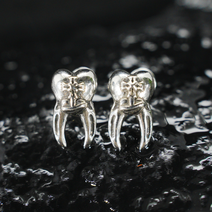Zahnförmige Ohrstecker – Molar-Anatomie-Design, skurriler Miniaturschmuck für alternativen Stil und als Geschenk