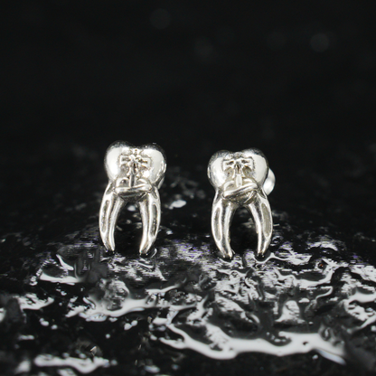 Zahnförmige Ohrstecker – Molar-Anatomie-Design, skurriler Miniaturschmuck für alternativen Stil und als Geschenk