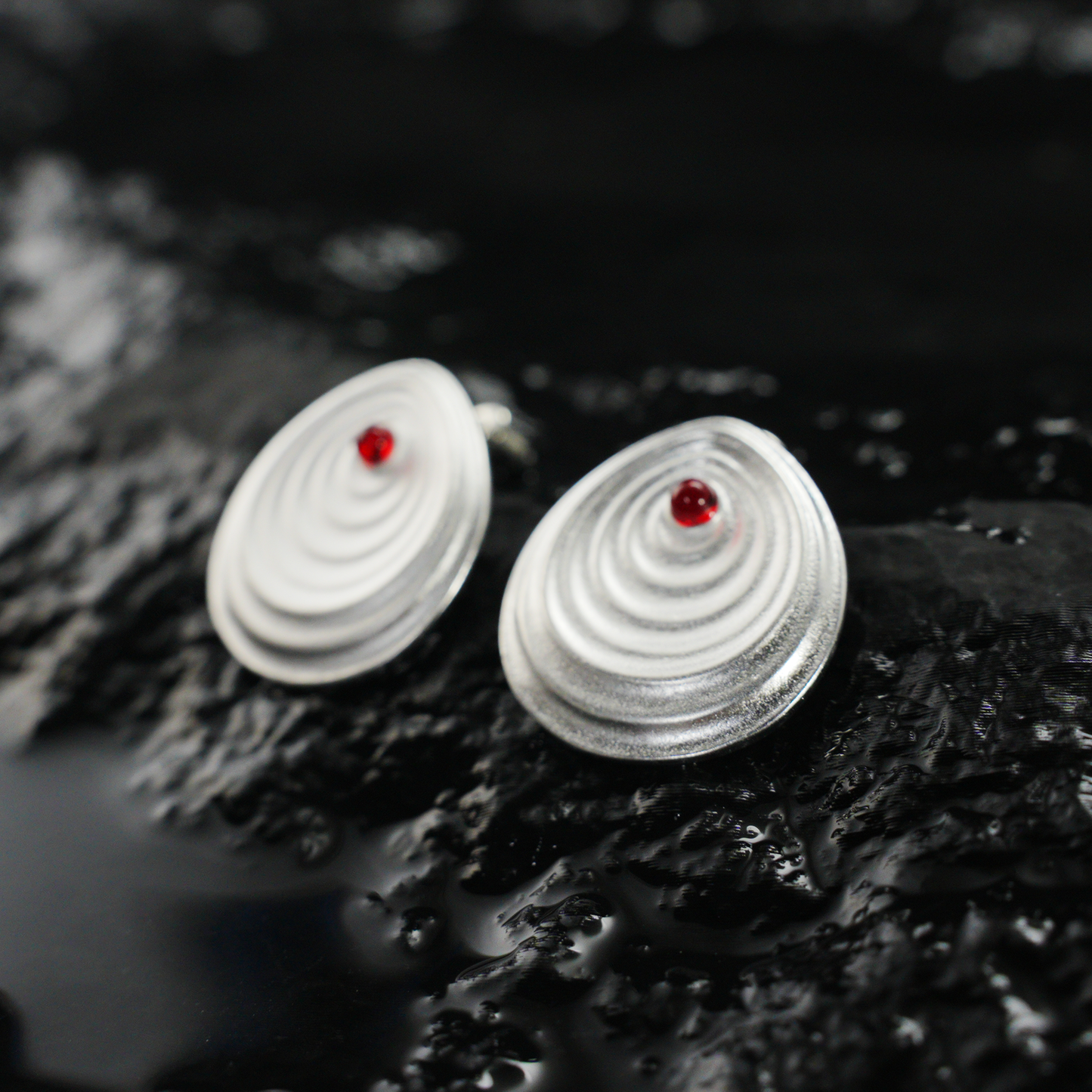 Minimalist Spiral Stud Earrings, Abstract Jewelry for Women, Artistic Modern Gift for Birthday, Anniversary or Self-Love