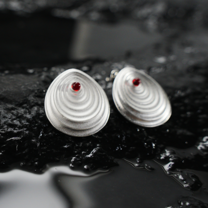 Minimalist Spiral Stud Earrings, Abstract Jewelry for Women, Artistic Modern Gift for Birthday, Anniversary or Self-Love