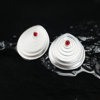 Minimalist Spiral Stud Earrings, Abstract Jewelry for Women, Artistic Modern Gift for Birthday, Anniversary or Self-Love