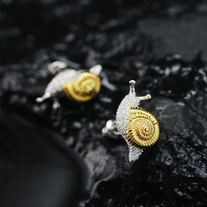 Snail Stud Earrings, Whimsical Animal Jewelry, Cute Forest Creature Earrings, Spiritual Nature-Inspired Gift for Her