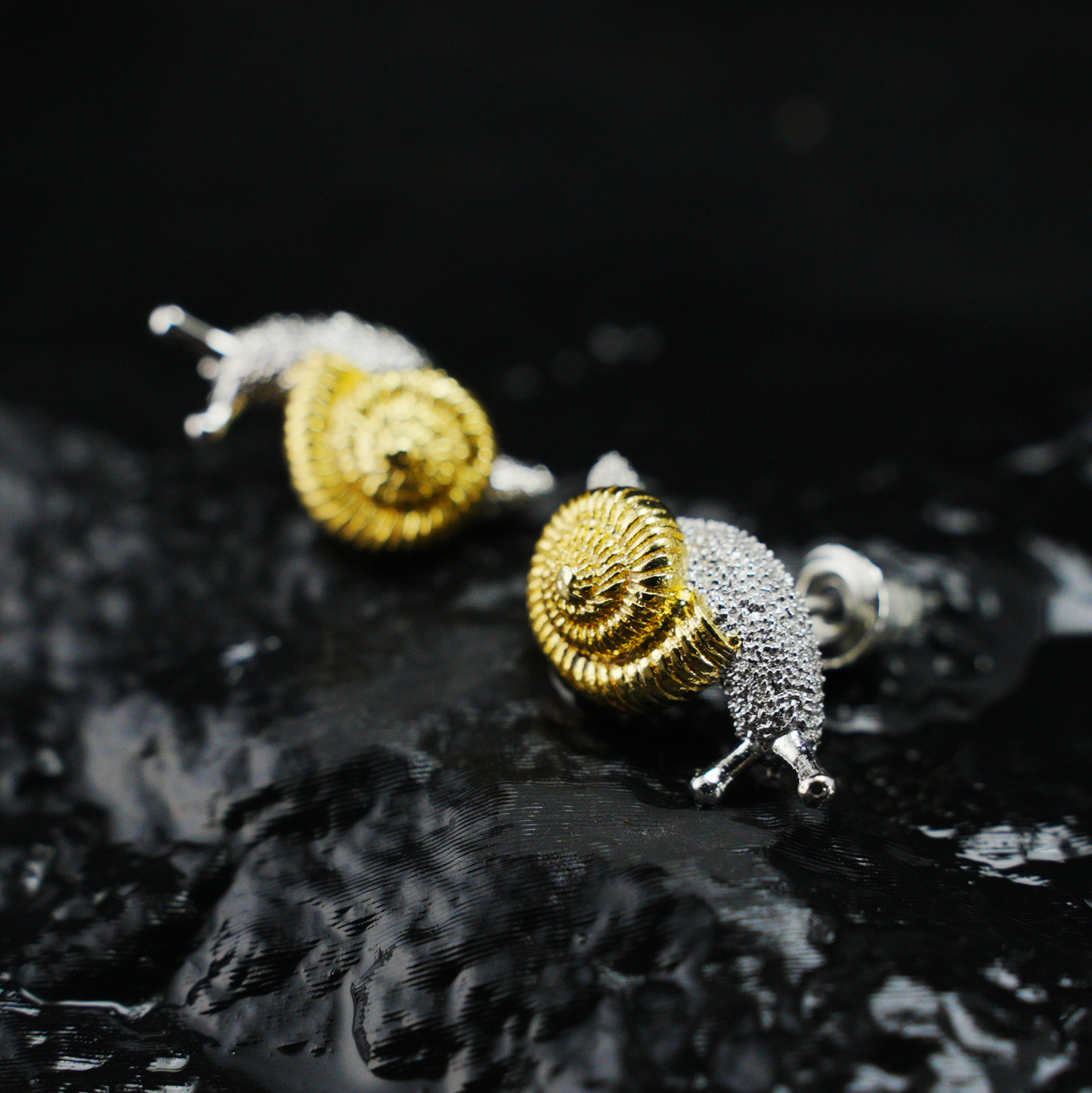 Snail Stud Earrings, Whimsical Animal Jewelry, Cute Forest Creature Earrings, Spiritual Nature-Inspired Gift for Her