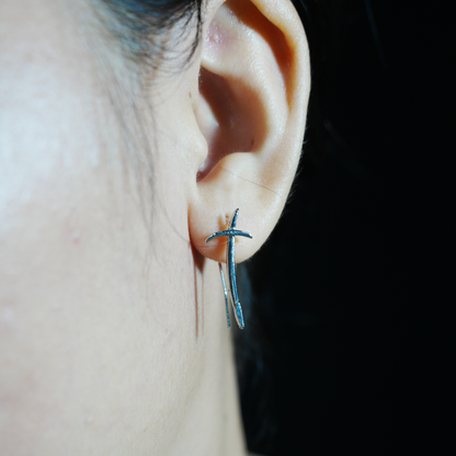 Dagger Stud Earring, Gothic Knife Ear Jewelry, Punk Minimalist Sword Piercing for Unisex