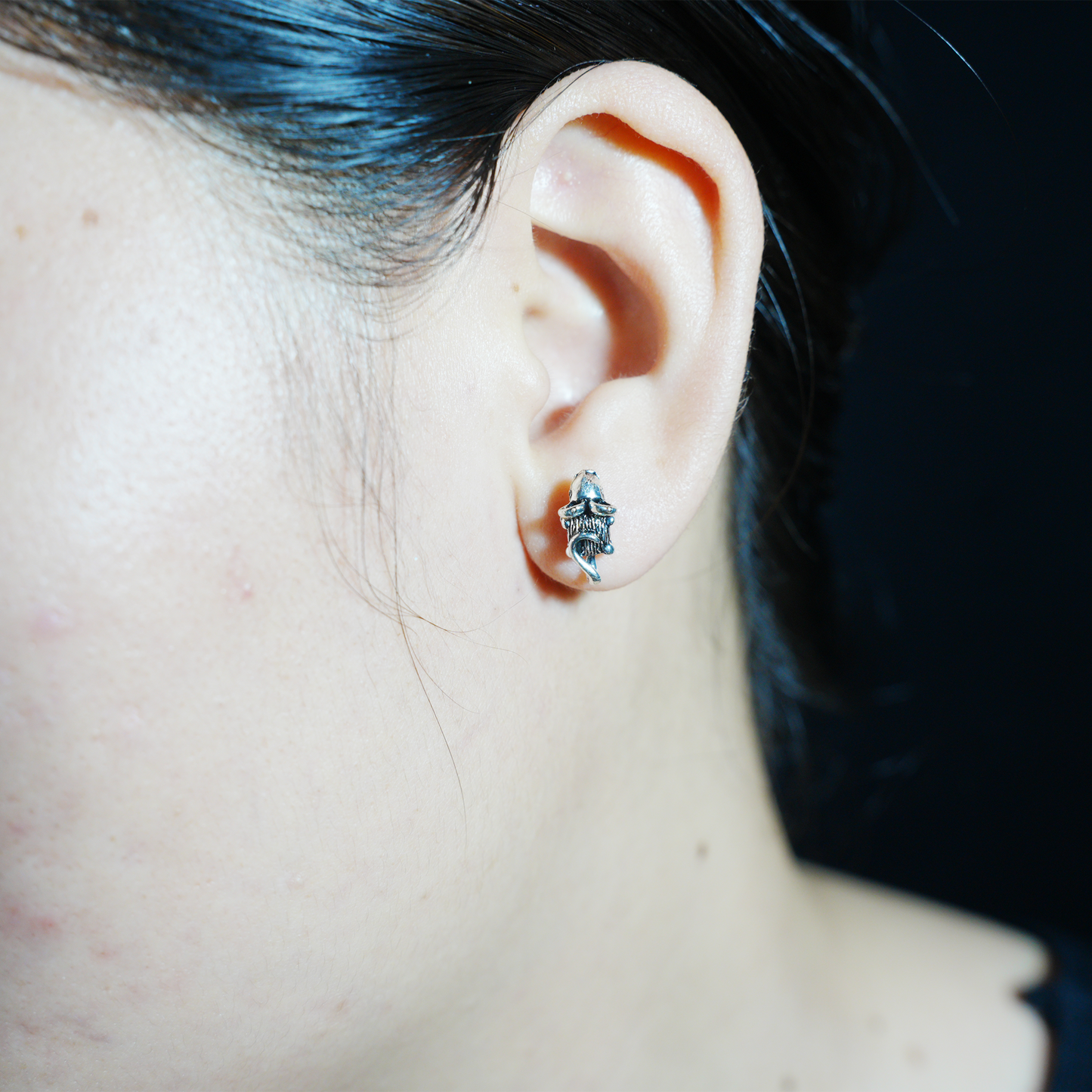 Whimsical Mouse Stud Earring | Animal Totem Jewelry | Vintage-Inspired Accessory