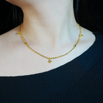 Wunschstern-Halskette, Minimalistische goldene Sternkette für Frauen, zierliches, schickes Layering-Schmuckgeschenk