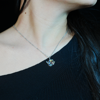 Mystical Fox Necklace | Unique Multi-Tail Fox Pendant | Black Cord Necklace | Magical Gift for Her