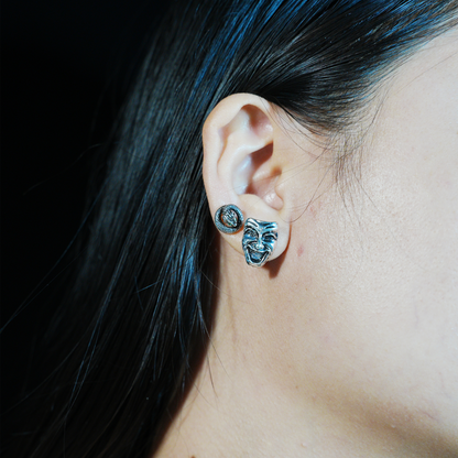 Coiled Snake Talisman Earrings | Gothic Spiritual Studs with Ouroboros Symbol | Unique Birthday Gift for Mystic Jewelry Lovers