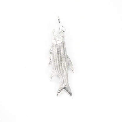 Realistische Halskette mit Fischanhänger für Männer, handgefertigtes Tiertotem-Amulett, Schmuck mit Naturfischsymbol