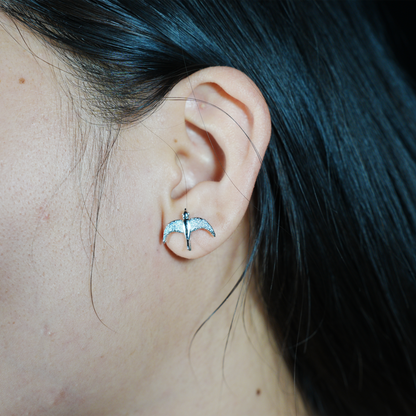 Flying Bird Stud Earrings | Delicate Nature-Inspired Jewelry for Her