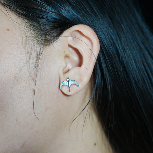 Flying Bird Stud Earrings | Delicate Nature-Inspired Jewelry for Her