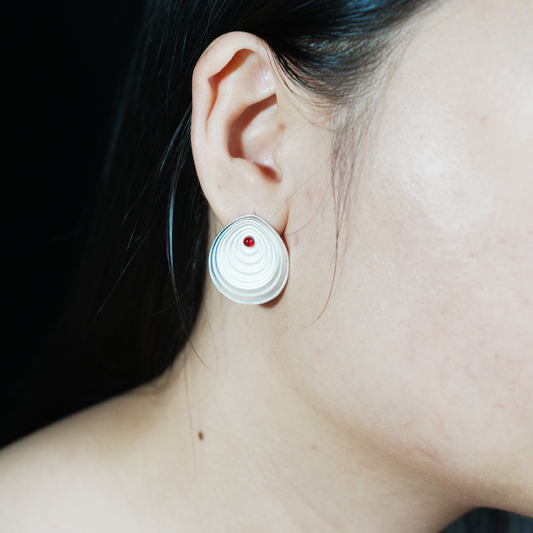 Minimalist Spiral Stud Earrings, Abstract Jewelry for Women, Artistic Modern Gift for Birthday, Anniversary or Self-Love