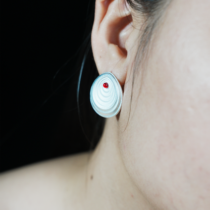 Minimalist Spiral Stud Earrings, Abstract Jewelry for Women, Artistic Modern Gift for Birthday, Anniversary or Self-Love
