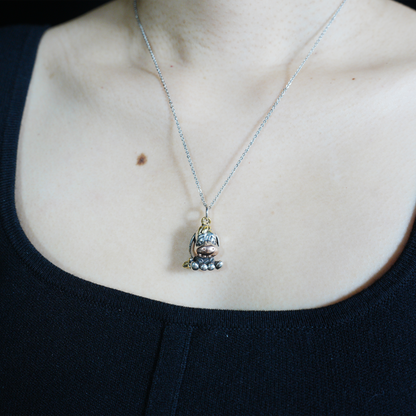 Hug-Ready Donkey Pendant – Cute Donkey Charm with Tricolor Metal Finish, Handmade Animal Jewelry of Joy & Companionship