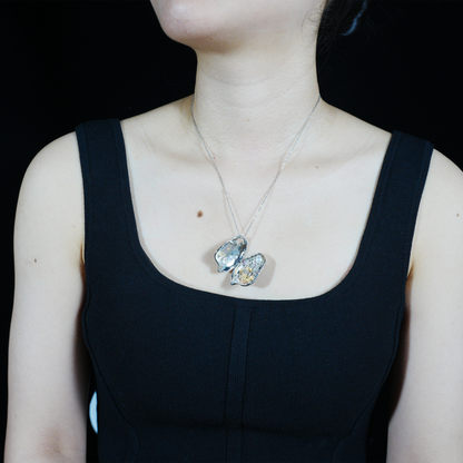 Halskette mit Muschelanhänger zum Öffnen | Medaillon mit Meerjungfrauenprinzessin | Märchenschmuck | Ocean Fantasy Wish Keeper Anhänger
