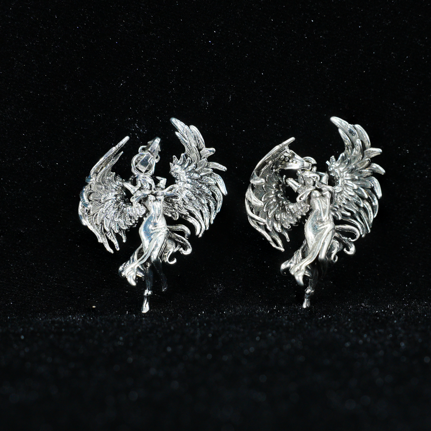 Wing Goddess Pendant, Myth-Inspired Winged Necklace, Symbol of Rebirth and Awakening, Artistic Totem Jewelry for Her, Gift Idea