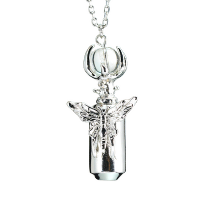 Schmetterlingskugel Halskette Gothic Mond Talisman Anhänger Unikat Schmuck
