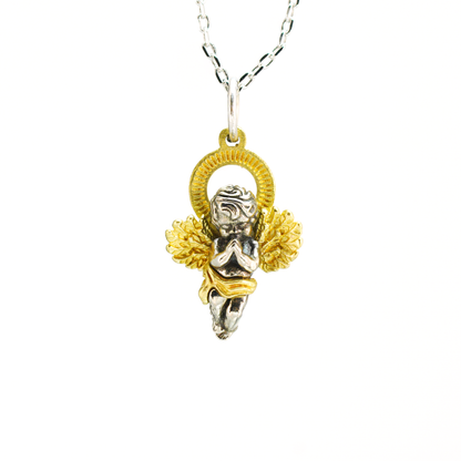 Schutzengel Anhänger, Vintage Betende Cherub Halskette, Gothic Engel Schmuck Charm