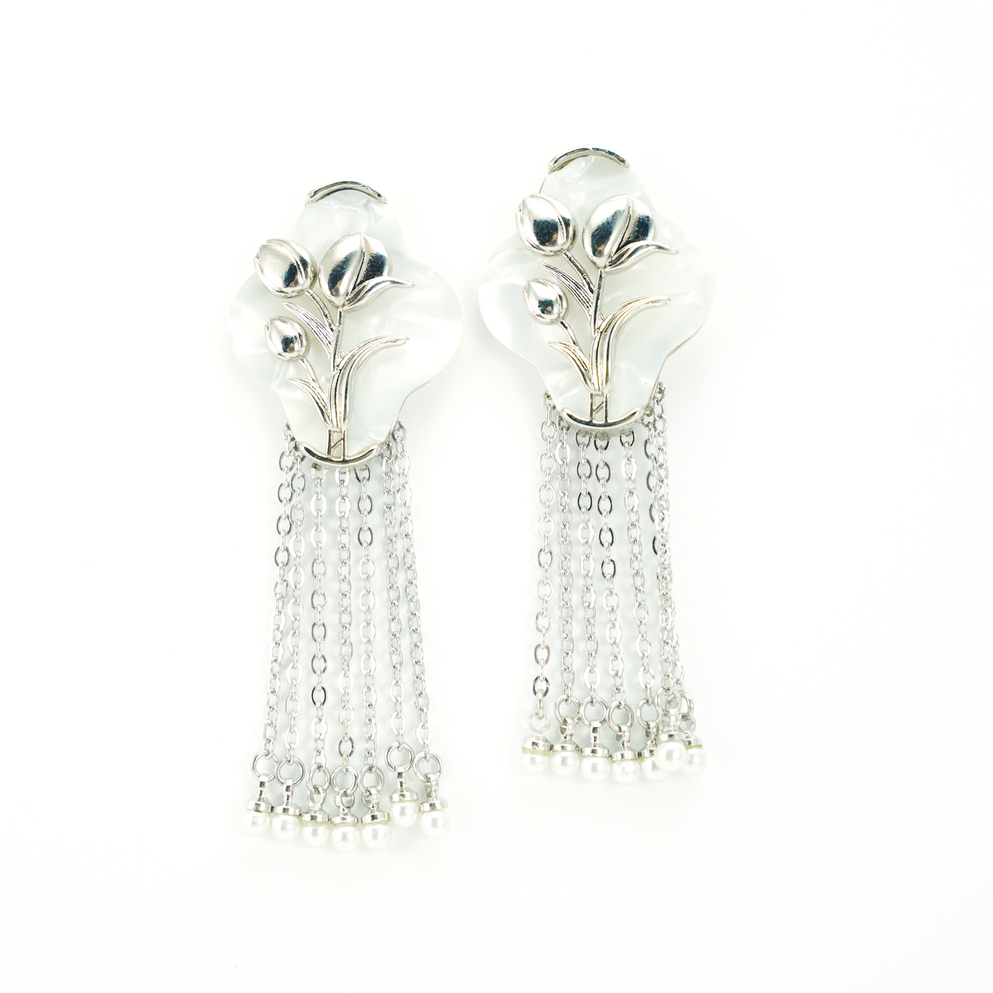 Floral Tassel Earrings Elegant Vintage Dangling Jewelry for Women