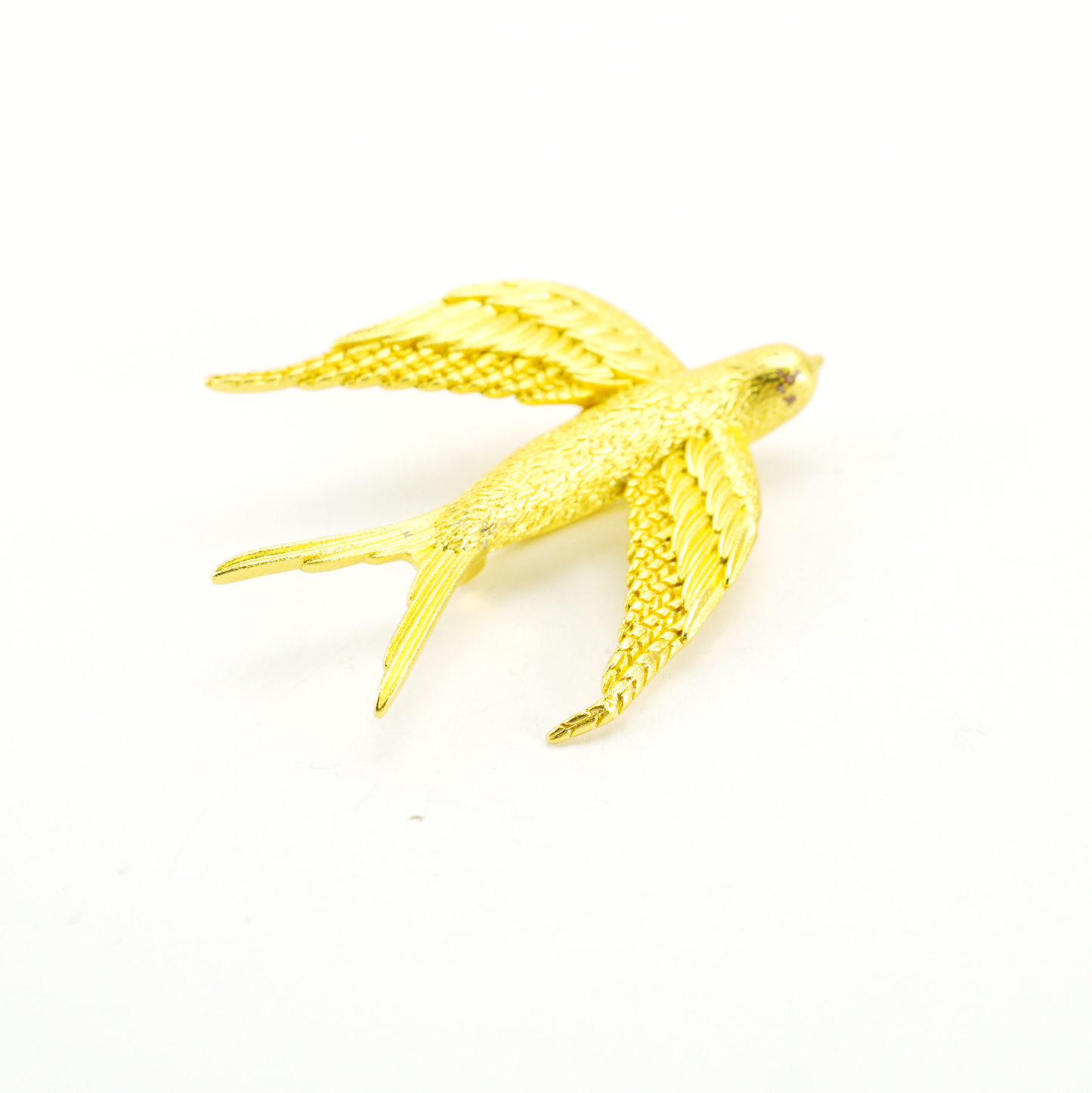 Vintage Gold Schwalben Brosche Elegante Messing Legierung Vogel Pin Retro Statement Schmuck