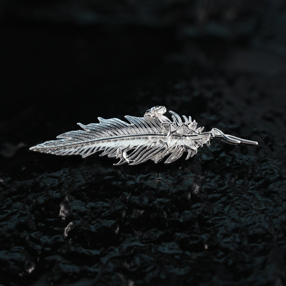 Feather Flower Brooch Nature-Inspired Elegant Unisex Jewelry
