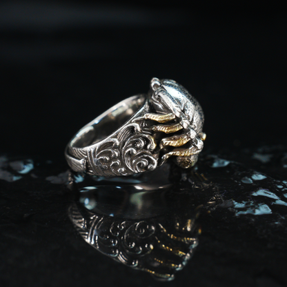 Gothic Crab Ring, Ocean Guardian Jewelry, Mythical Sea Creature Statement Ring