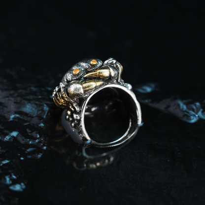 Gothic Crab Ring, Ocean Guardian Jewelry, Mythical Sea Creature Statement Ring
