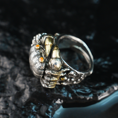 Gothic Crab Ring, Ocean Guardian Jewelry, Mythical Sea Creature Statement Ring