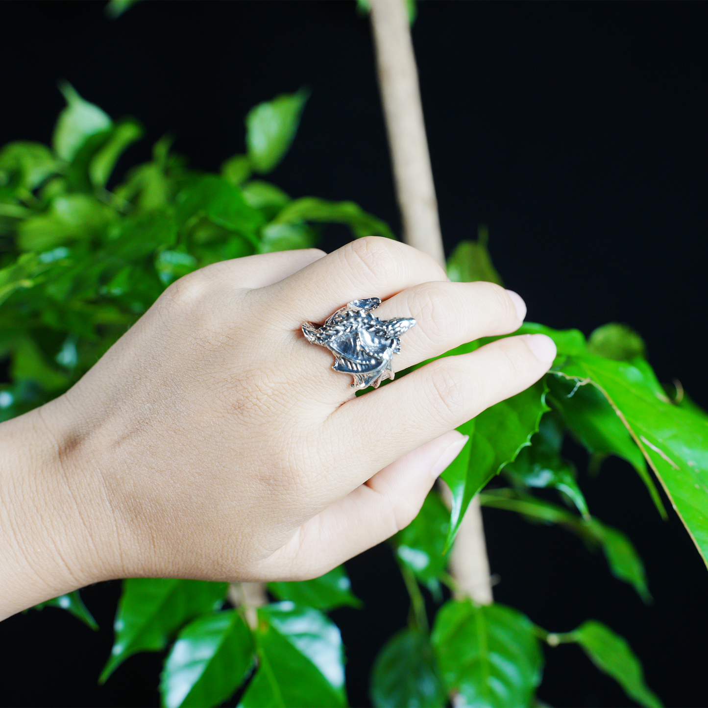 Drachen Wickelring, Gothic Fantasy Verstellbarer Schmuck, Mittelalter Stil Kupferlegierung Ring