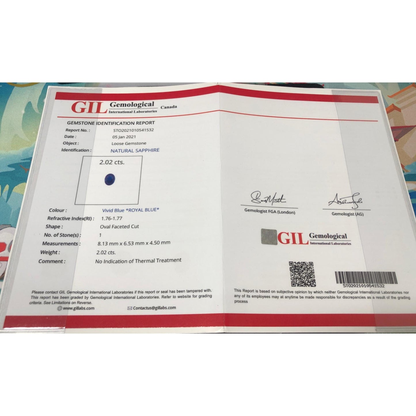 Natürlicher unbehandelter Saphir – 2,02ct – Ovalschliff in lebhaftem Royalblau – individuelle Gestaltung oder als Sammlerstück