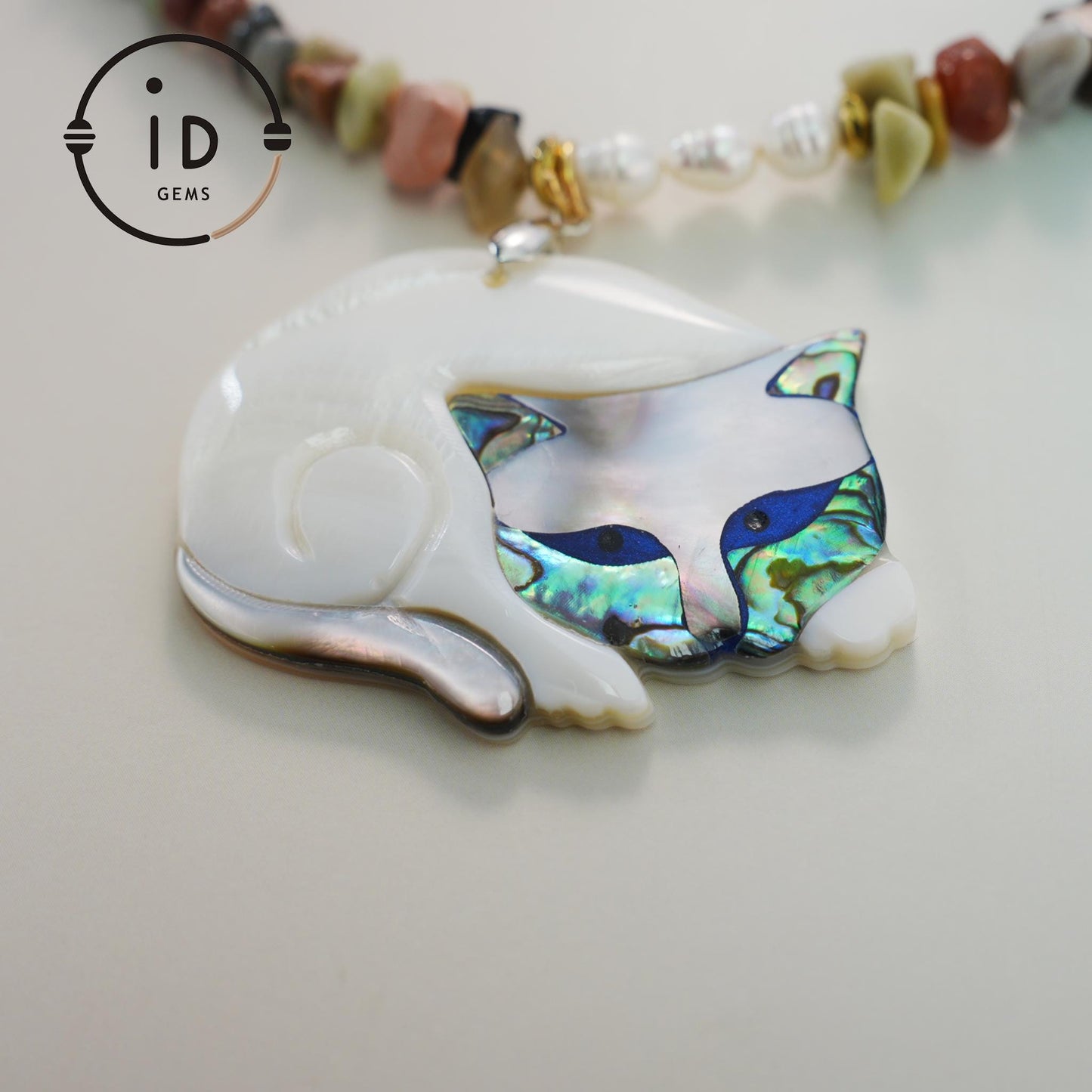 Bunt gemischte Edelstein-Unregelmäßige handgefertigte Perlenkette · Regenbogen Halskette · Natürliches spirituelles Schmuckstück ·Geschenk