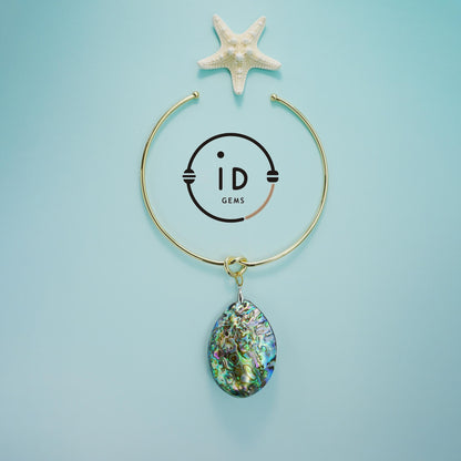 Natürliche Abalone-Muschelkette | Heilende Meeresenergie | Handgefertigtes vergoldetes Halsband | Boho-Sommerstil | Spirituelles Schmuckgeschenk