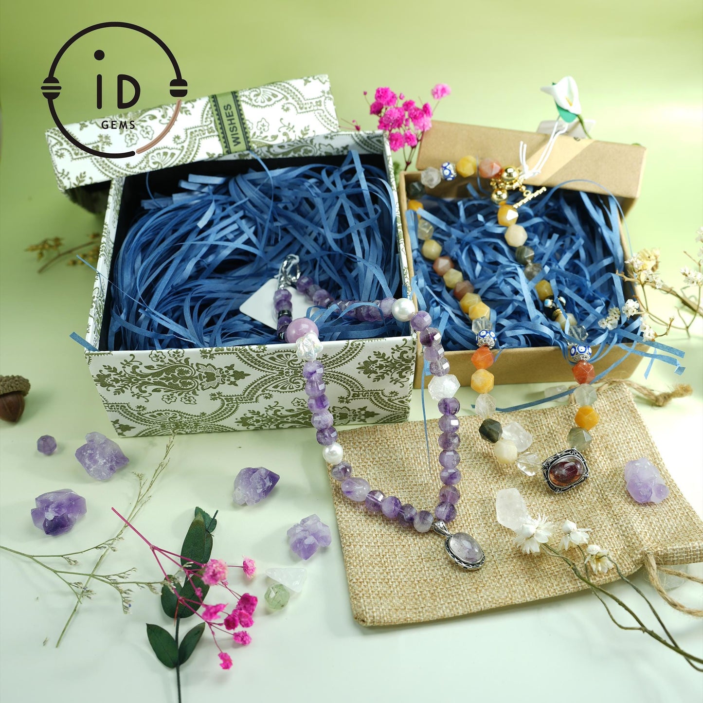 Bunte Achatperlen & Kristall Halskette Handgemachter spiritueller Heilungsschmuck Natürliche Edelsteinkette Geburtstags-  Geschenkartikel