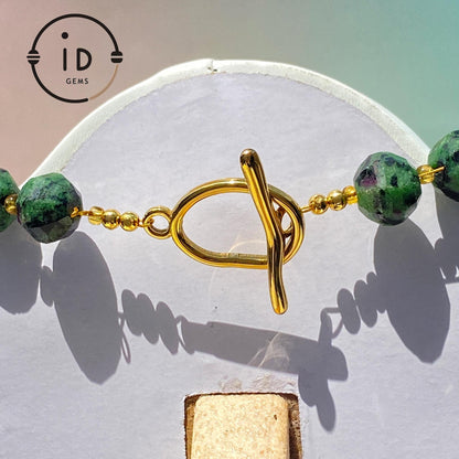 Große Smaragd-Perlenkette im Zauberwald-Stil | Labradorit spiritueller Anhänger | Vintage Gothic Schmuck | Einzigartiges Geschenk