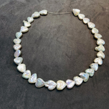 Natural Freshwater Heart Pearls｜31 pcs · 38.2 cm｜Weight Options 29.8 g / 34.7 g｜DIY Bracelet & Necklace Jewelry Making Beads｜Romantic Pearl Accessories