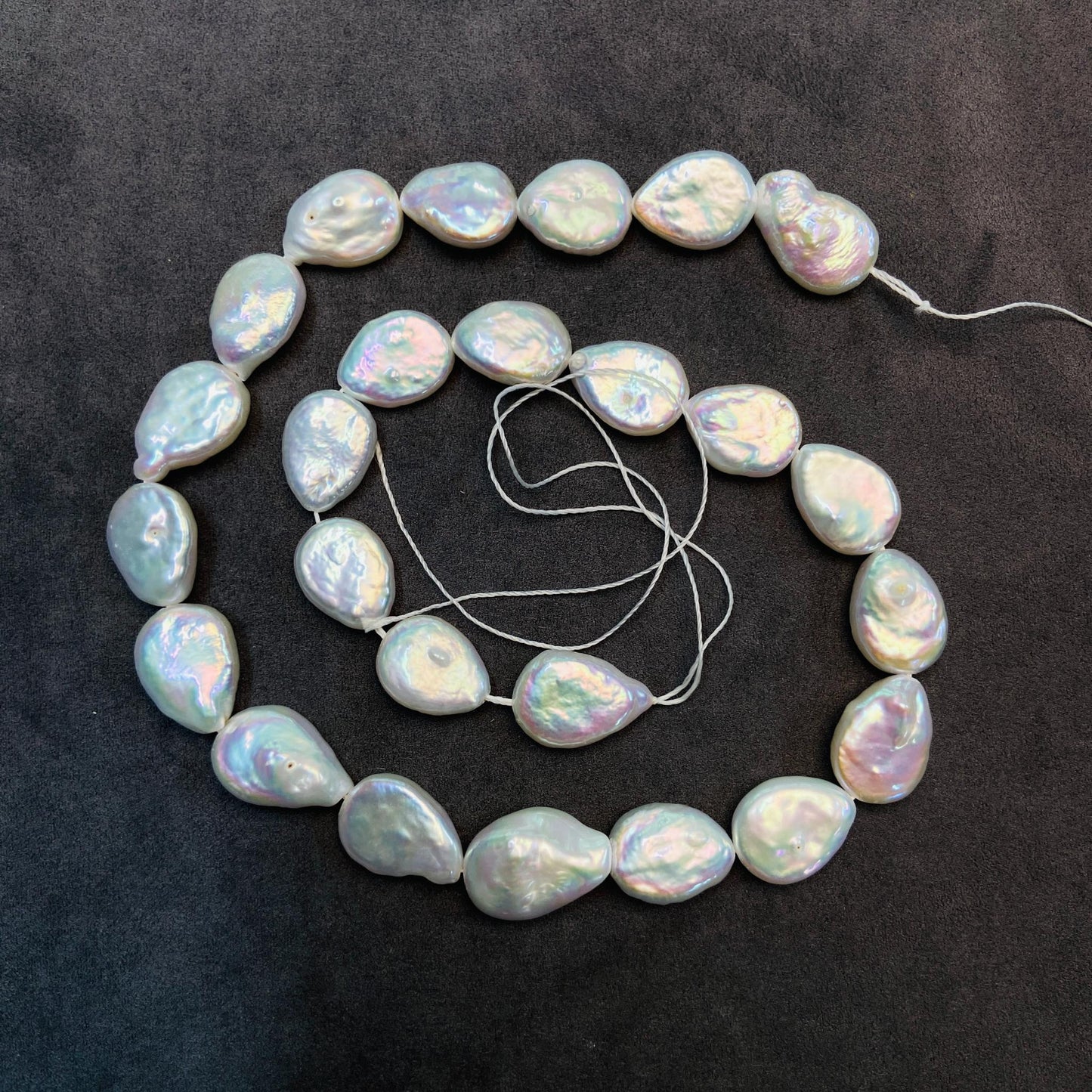 Natural Freshwater Drop Pearls Loose Beads｜25 pcs · 39 cm · 32.7 g｜DIY Bracelet & Necklace Jewelry Making Supplies｜Elegant Pearl Material