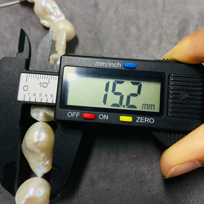 Natural Irregular Freshwater Baroque Pearls Loose Beads｜39.5 cm · 84 g｜26×15.2×14 mm｜DIY Bracelet & Necklace Jewelry Making Supplies