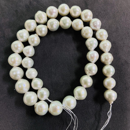 Natural Large Round Freshwater Pearls · 10mm Loose Beads · 39.5cm Strand · 54g | High-Luster DIY Bracelet & Necklace Jewelry Material
