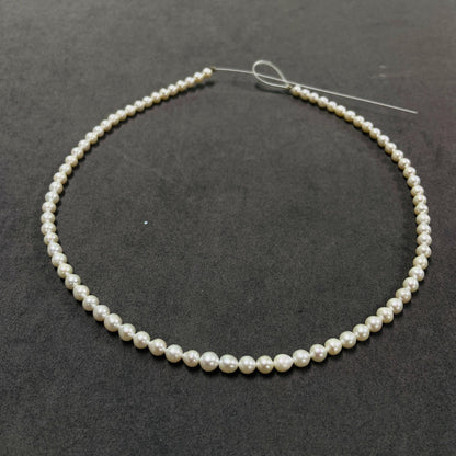 Natural Small Round Freshwater Pearls · 5mm · 40cm Strand · 13g | Smooth Lustrous Beads for DIY Bracelet & Necklace Making | Minimal Elegant Jewelry Supplies