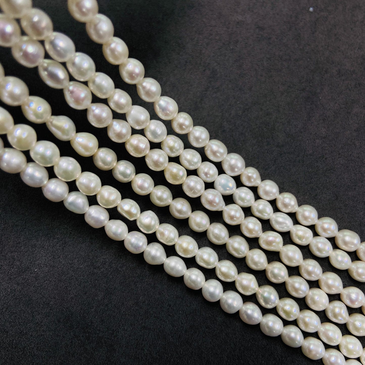 Natural Small Round Freshwater Pearls · 5mm · 40cm Strand · 13g | Smooth Lustrous Beads for DIY Bracelet & Necklace Making | Minimal Elegant Jewelry Supplies