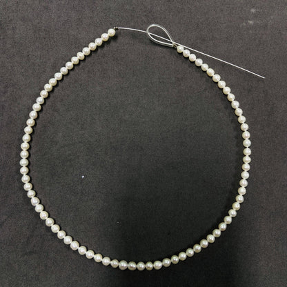 Natural Small Round Freshwater Pearls · 5mm · 40cm Strand · 13g | Smooth Lustrous Beads for DIY Bracelet & Necklace Making | Minimal Elegant Jewelry Supplies