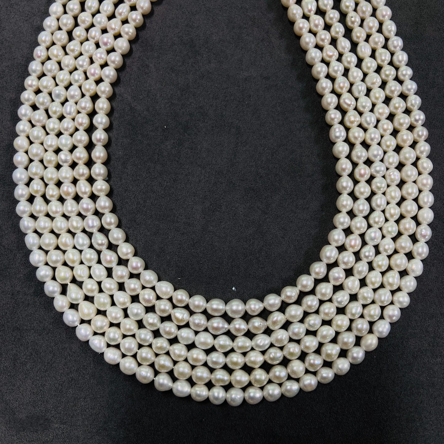 Natural Small Round Freshwater Pearls · 5mm · 40cm Strand · 13g | Smooth Lustrous Beads for DIY Bracelet & Necklace Making | Minimal Elegant Jewelry Supplies
