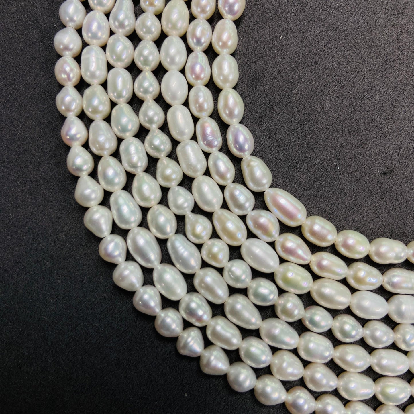 Natural Oval Freshwater Loose Pearls｜4×7 mm · 40 cm · 12.5 g｜Smooth & Organic DIY Bracelet & Necklace Beading Material｜Pure Natural Gem