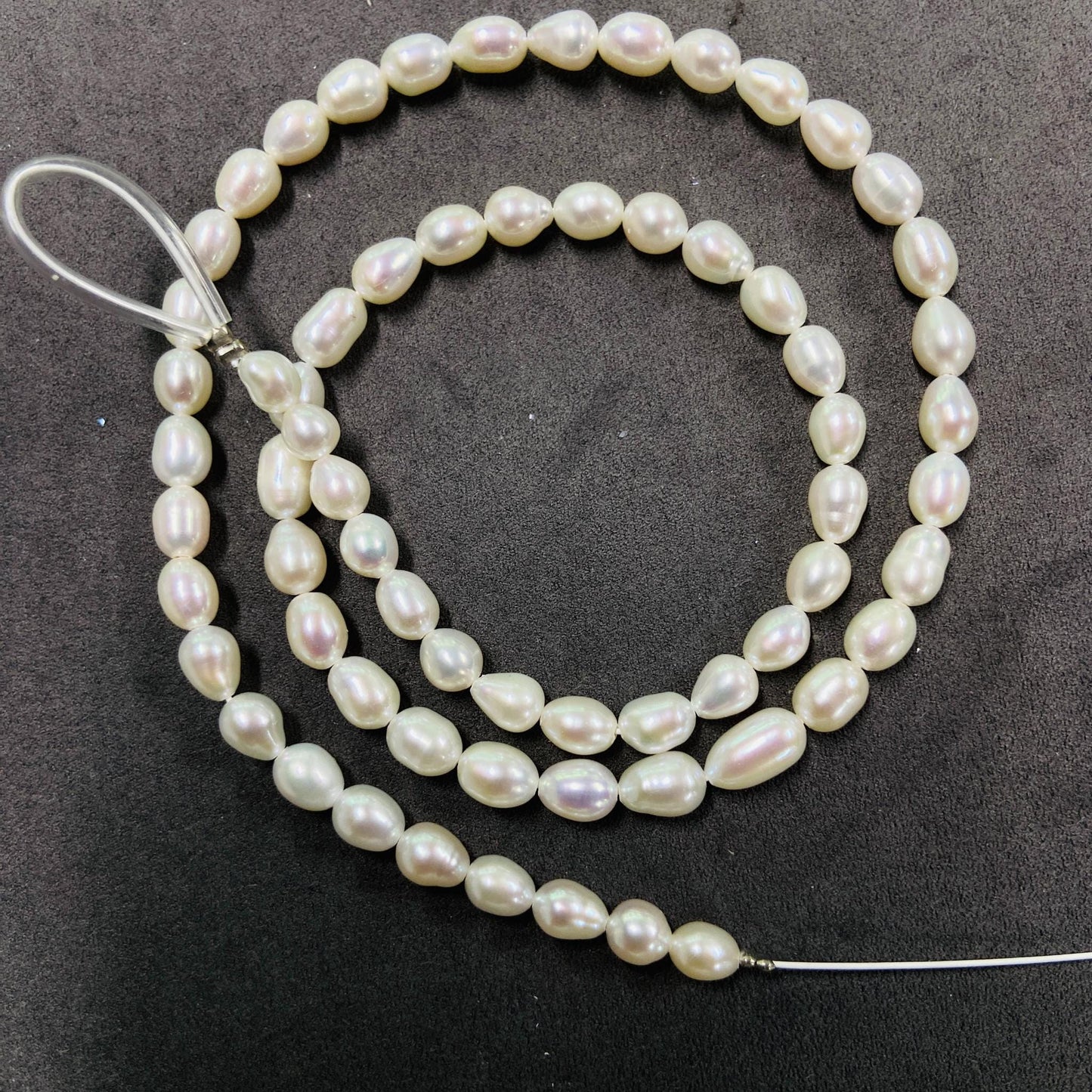 Natural Oval Freshwater Loose Pearls｜4×7 mm · 40 cm · 12.5 g｜Smooth & Organic DIY Bracelet & Necklace Beading Material｜Pure Natural Gem