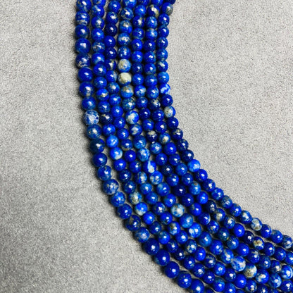 Natural Lapis Lazuli Loose Beads | 2×2 mm (40 cm·3 g) & 4×4 mm (39.5 cm·9 g) | Deep Blue with Gold Flecks | DIY Bracelet & Necklace Supplies